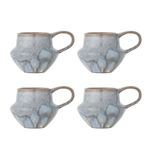 Set 4 cani albastre din ceramica 300 ml Bessie Bloomingville