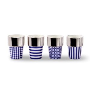 Set 4 cesti albastre din ceramica 300 ml Aunty Pols Potten