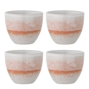 Set 4 cesti portocalii din ceramica 195 ml Paula Bloomingville