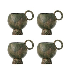 Set 4 cesti verzi din ceramica 250 ml Avonlea Bloomingville