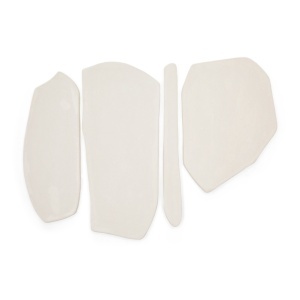 Set 4 decoratiuni pentru perete albe din fibre naturale 68x95 cm Siluna Kave Home