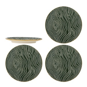 Set 4 farfurii pentru desert multicolore din ceramica 16 cm Woodsby Bloomingville