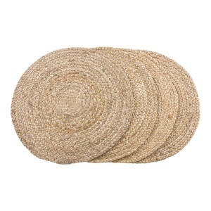 Set 4 protectii masa din fibre naturale maro 38 cm Bombay House Nordic