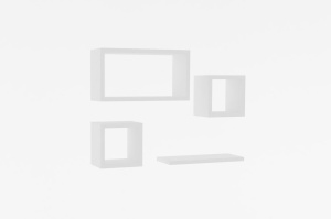 Set 4 rafturi albe Babi The Home Collection