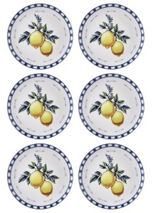 Set 6 farfurii intinse galbene din ceramica 26 cm ODL0004 The Home Collection