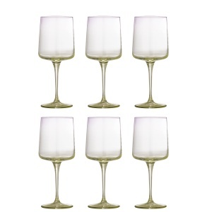 Set 6 pahare de vin multicolore din sticla 430 ml Luciana Bloomingville