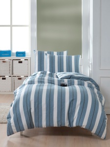 Set cuvertura albastru petrol din fibre Helsinki Single The Home Collection