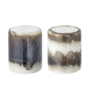 Set solnita si pipernita gri din ceramica 5 ml Paula Bloomingville