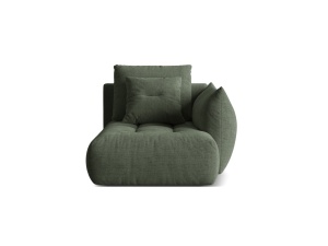 Sezlong canapea modulara verde muschi din textil pentru 1 persoana Bloom Wind Right Lounge Micadoni
