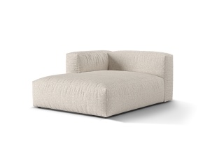 Sezlong pentru canapea modulara bej din textil pentru 1 persoana Martina 176 Boucle Left Micadoni