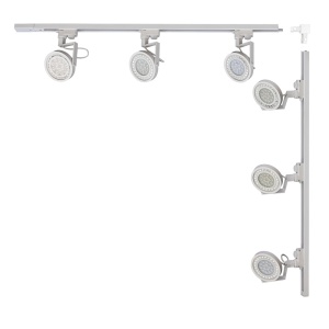 Sina alba din metal cu 6 spoturi Bwodo Corner Zuma Line