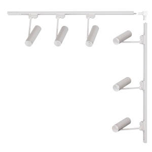 Sina alba din metal cu 6 spoturi Zestaw Corner Zuma Line