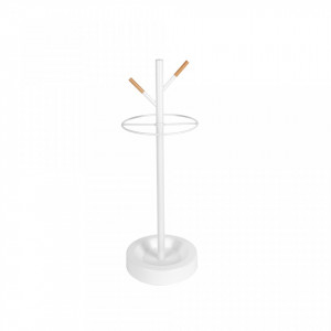 Suport alb din lemn pentru umbrela 74 cm Fushion Present Time