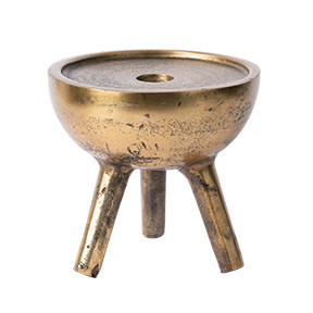 Suport lumanare auriu din aluminiu 12 cm Taloga Lifestyle Home Collection