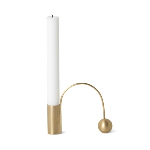 Suport lumanare auriu din metal 10 cm Balance Ferm Living