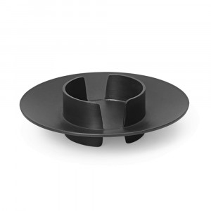 Suport lumanare negru din metal 3 cm Block Ferm Living