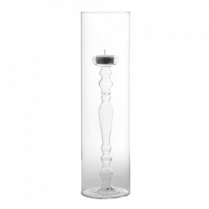 Suport lumanare transparent din sticla 39 cm Lana Serax
