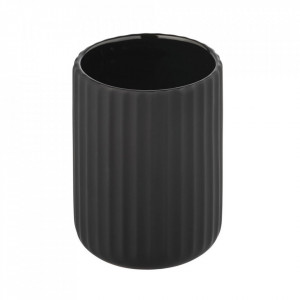 Suport pentru periuta de dinti din ceramica neagra 8x11 cm Belluno Wenko