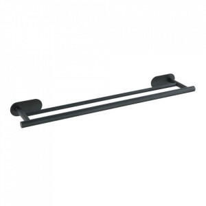 Suport prosoape negru din metal 60 cm Orea Duo Wenko