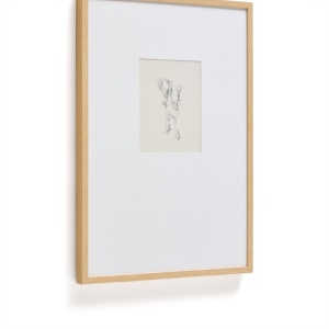 Tablou alb din fibre naturale 50x70 cm Lirena Kave Home