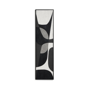 Tablou alb/negru din fibre naturale 45x180 cm Erale Kave Home