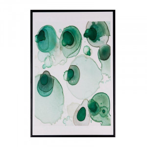 Tablou alb/verde din MDF si polistiren 40x60 cm Aguas Somcasa