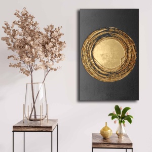 Tablou auriu din fibre naturale 45x75 cm Deep Reflex The Home Collection