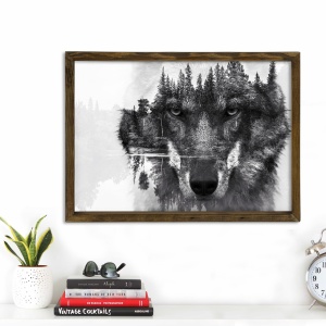 Tablou multicolor 50x70 cm Wolf The Home Collection