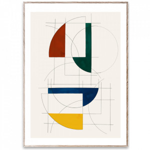 Tablou multicolor cu rama din lemn Constructions 01 Paper Collective