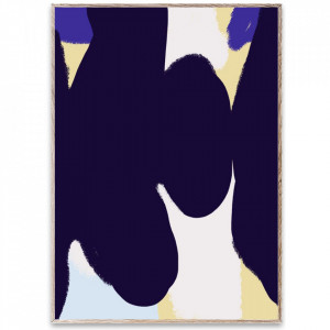 Tablou multicolor cu rama din lemn Ink Grain 01 Paper Collective
