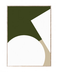 Tablou multicolor cu rama din lemn Simple Forms III Paper Collective