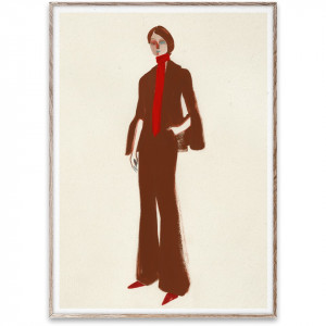 Tablou multicolor cu rama din lemn The Suit Paper Collective