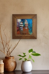 Tablou multicolor din lemn 16x16 cm Artvessakaro34 The Home Collection