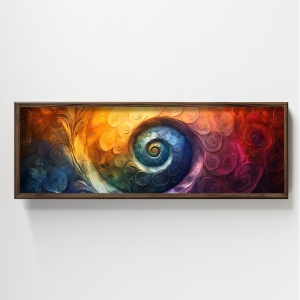 Tablou multicolor din lemn 40x120 cm HUM017 The Home Collection