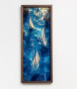 Tablou multicolor din lemn 40x120 cm LONG030 The Home Collection