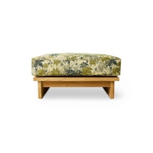 Taburet exterior patrat multicolor din textil 88x88 cm Natural HKliving