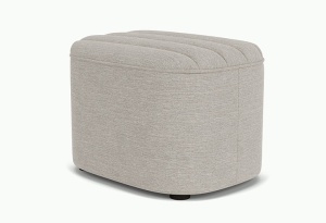 Taburet oval gri din textil Phoebe Sydney -22 FEST