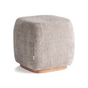 Taburet patrat maro din textil 43x43 cm Luli Vical Home