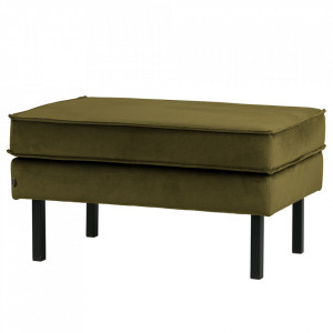 Taburet pentru picioare dreptunghiular oliv din catifea 54x84 cm Rodeo Be Pure Home
