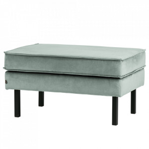 Taburet pentru picioare dreptunghiular verde menta din catifea 54x84 cm Rodeo Be Pure Home
