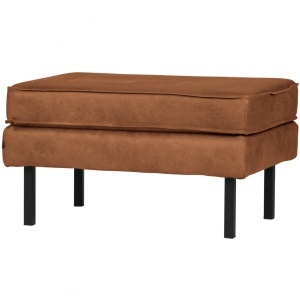 Taburet pentru picioare maro din piele 54x84 cm Rodeo Woood