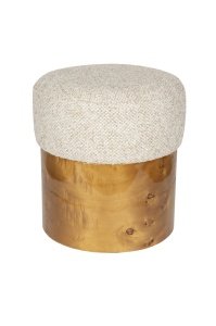 Taburet rotund bej din textil 40 cm Burlin Dutchbone