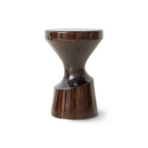 Taburet rotund maro din lemn 33 cm Burgund HKliving