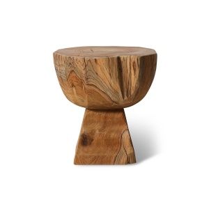 Taburet rotund maro din lemn 42 cm Arche HKliving