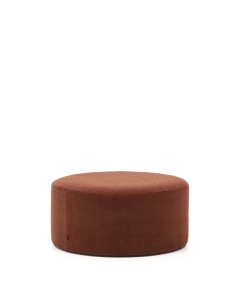 Taburet rotund maro teracota din textil 90 cm Kaeli Kave Home