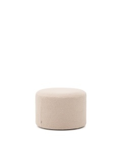 Taburet rotund roz din textil 60 cm Kaeli Kave Home