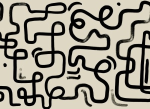 Tapet bej din hartie Artzy Path Rebel Walls