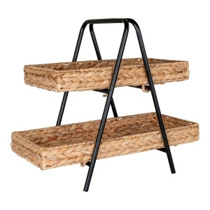 Tava cu 2 niveluri maro din fibre naturale 23x42 cm Alfaro House Nordic