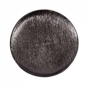 Tava decorativa rotunda neagra din aluminiu 33 cm Docas Zago