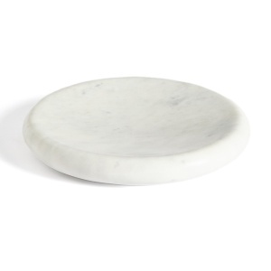 Tava rotunda alba din marmura 20 cm Obena Kave Home